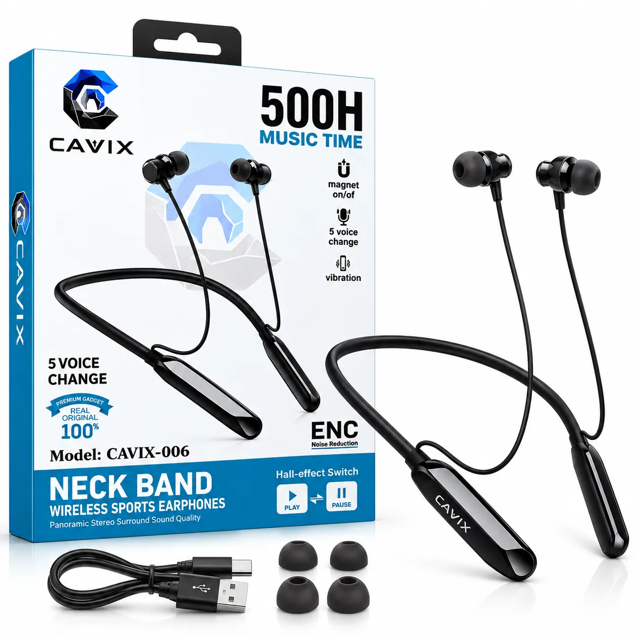 CAVIX-006 Neckband (500H Music Time)